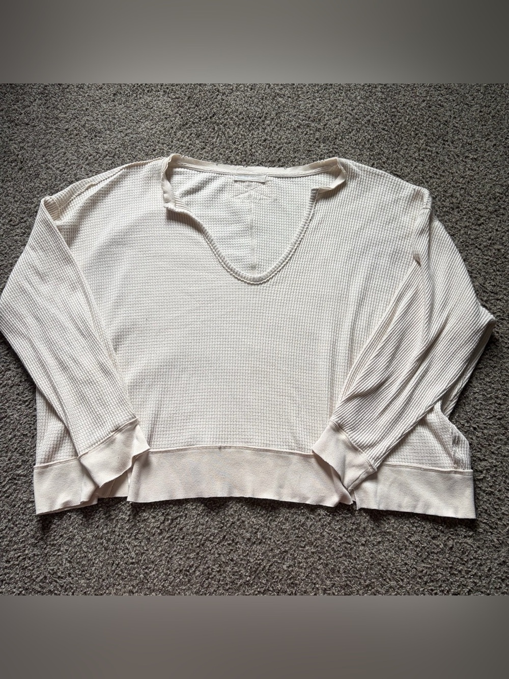 Free people buttercup waffle knit long sleeve